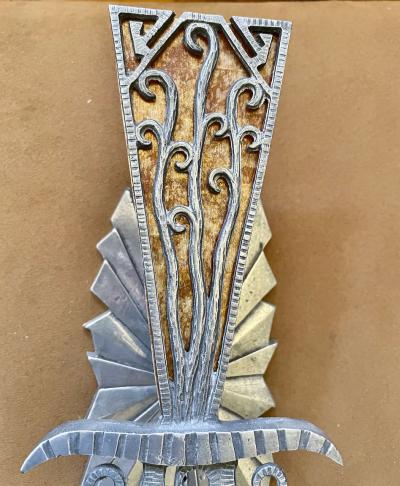 Art Deco Sconces Original Zig Zag Design Two Matching Pairs
