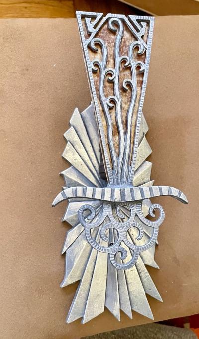 Art Deco Sconces Original Zig Zag Design Two Matching Pairs