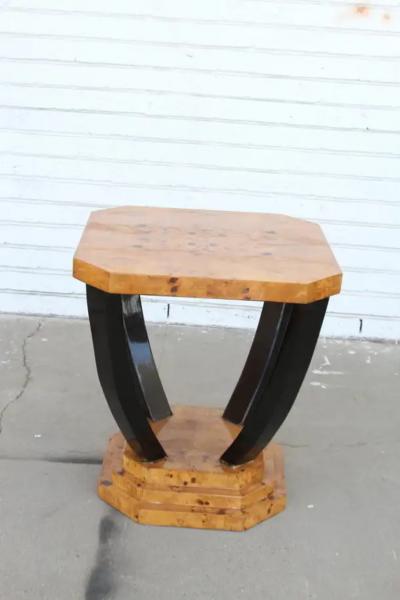 Art Deco Sculptural Burl End Tables