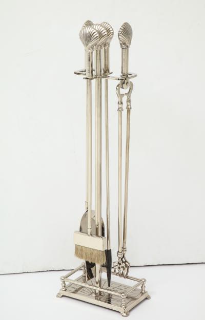 Art Deco Shell Handled Fireplace Tools