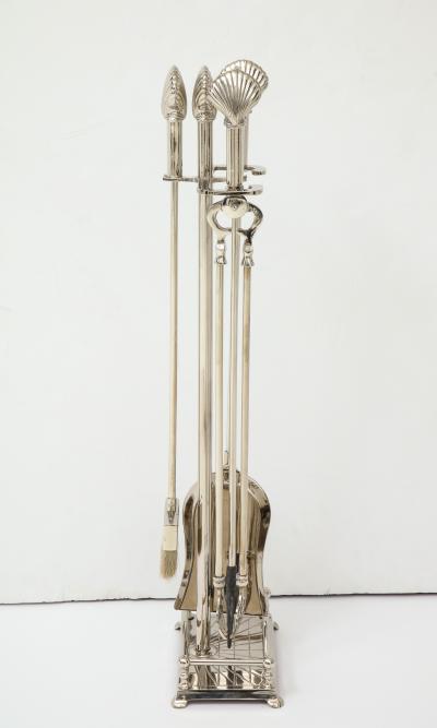 Art Deco Shell Handled Fireplace Tools