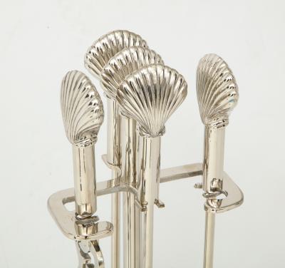 Art Deco Shell Handled Fireplace Tools