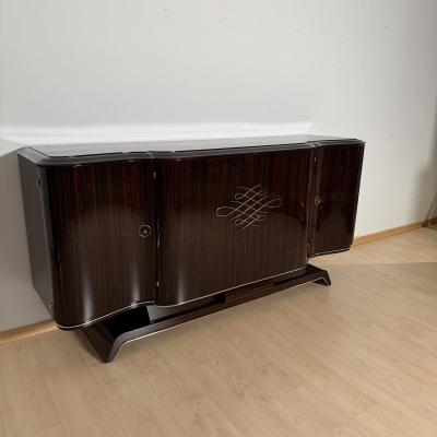 Art Deco Sideboard Macassar Ebony and Brass Paris circa 1930