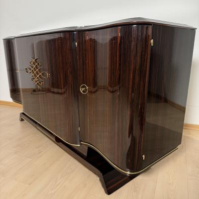 Art Deco Sideboard Macassar Ebony and Brass Paris circa 1930