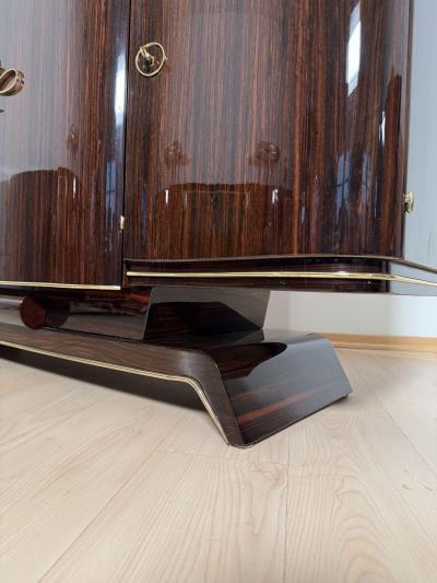 Art Deco Sideboard Macassar Ebony and Brass Paris circa 1930