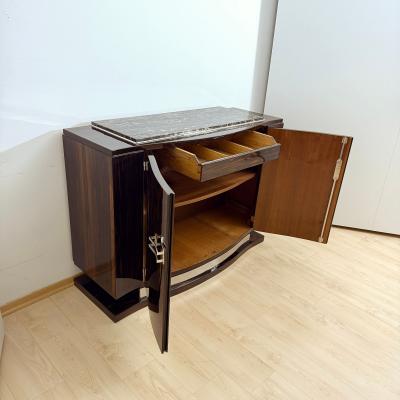 Art Deco Sideboard Macassar Marble Chrome France circa 1930