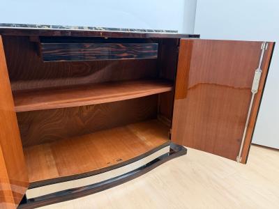 Art Deco Sideboard Macassar Marble Chrome France circa 1930