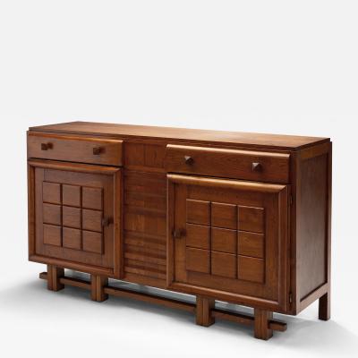 Art Deco Sideboard in Solid Oak Europe 1930s