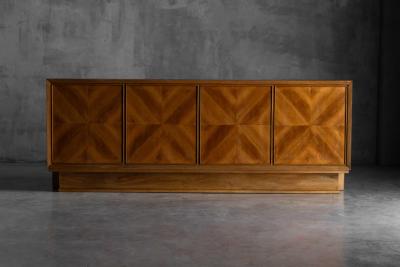 Art Deco Sideboard with Pyramid Inlay Doors France 1930s
