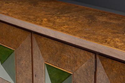 Art Deco Sideboard with Pyramid Inlay Doors France 1930s