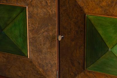 Art Deco Sideboard with Pyramid Inlay Doors France 1930s