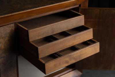 Art Deco Sideboard with Pyramid Inlay Doors France 1930s