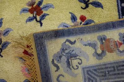 Art Deco Silk Chinese Rug the Sun