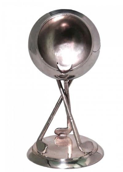 Art Deco Silver Golf Ashtray
