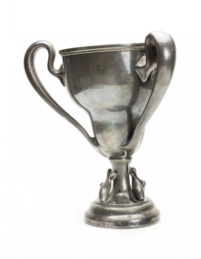 Art Deco Silver Plate Bowling Trophy