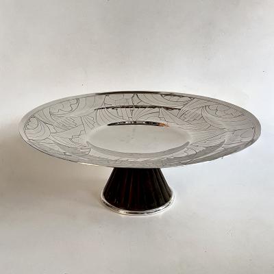 Art Deco Silver Plated Pedestal Bowl