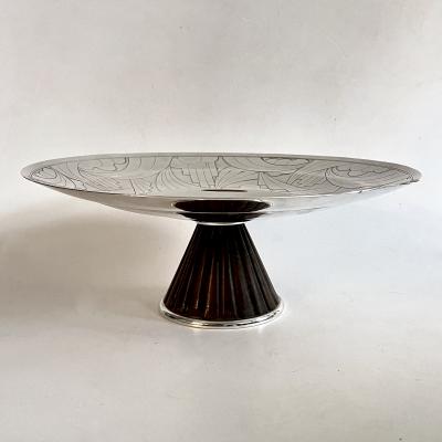 Art Deco Silver Plated Pedestal Bowl