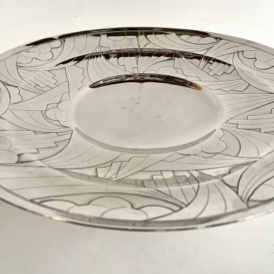 Art Deco Silver Plated Pedestal Bowl