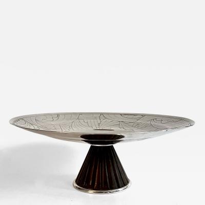 Art Deco Silver Plated Pedestal Bowl