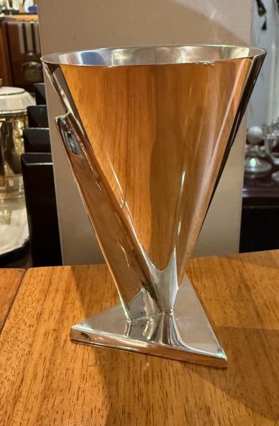 Art Deco Silver Vase by Desny Paris c 1930s Rare