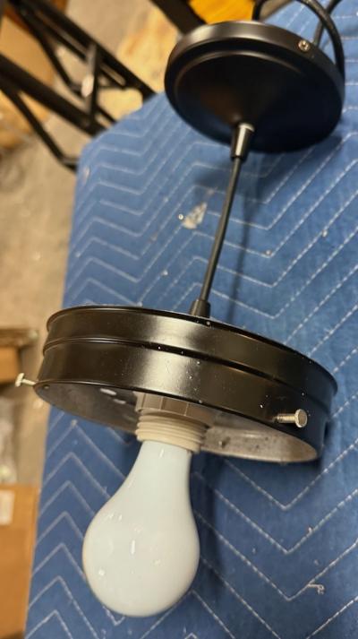 Art Deco Skyscraper Semi Flush Mount Ceiling Light Fixture Made in USA