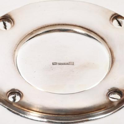 Art Deco Skyscraper Style Apollo Co Silver Plated Bowl w Chevron Motif