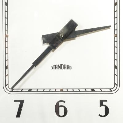 Art Deco Skyscraper Style Grandfather Clock in Walnut with Black Lacquer Accents