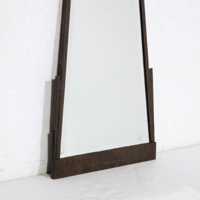 Art Deco Skyscraper Style Oil Rubbed Bronze Pyramidal Mirror w Beveled Detail