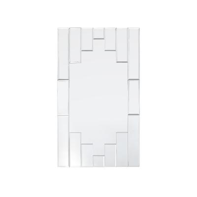 Art Deco Skyscraper Style Rectangular Tessellated Mirror with Beveled Detailing