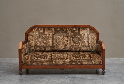 Art Deco Sofa in Solid Wood and Tapisserie 1930s