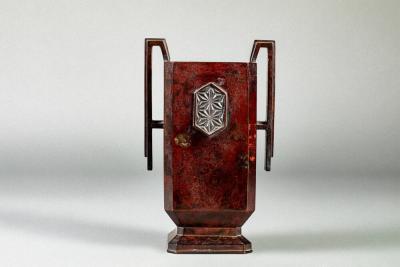 Art Deco Squared Bronze Vase