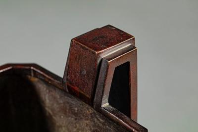 Art Deco Squared Bronze Vase