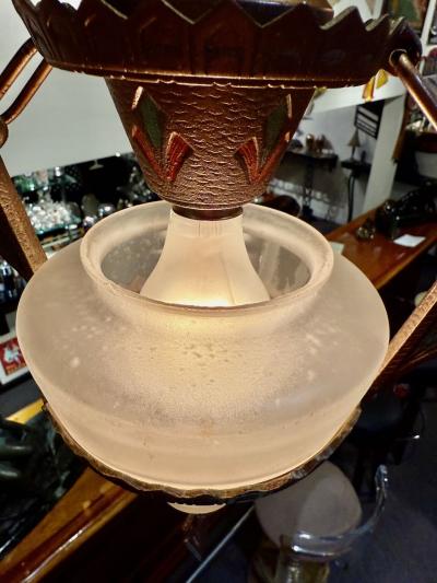 Art Deco Stepped Glass Hanging Fixture Art Deco Collection