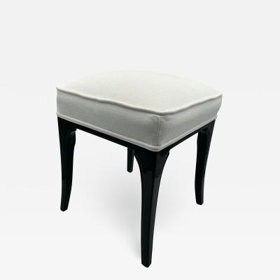 Art Deco Stool Black Lacquered Oak France circa 1940