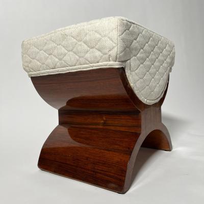 Art Deco Stool Rosewood Veneer France circa 1930