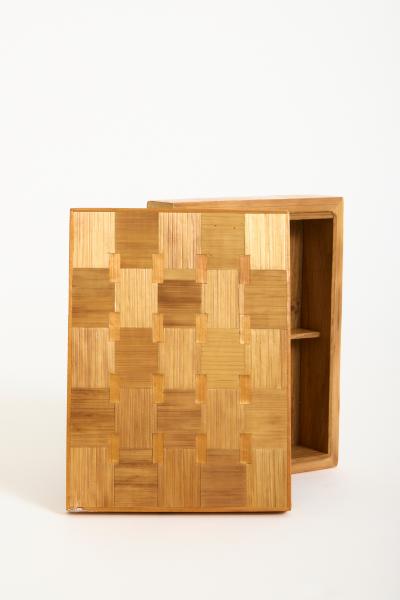 Art Deco Straw Marquetry Box