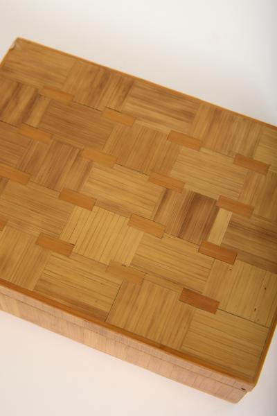 Art Deco Straw Marquetry Box