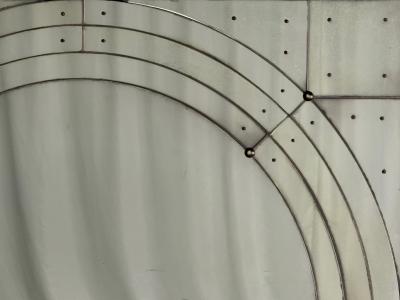 Art Deco Style Antique Glass Painted Wood Square Venetian Wall Mirrors