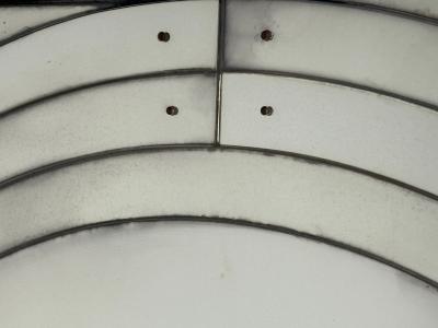 Art Deco Style Antique Glass Painted Wood Square Venetian Wall Mirrors