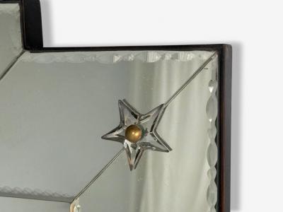 Art Deco Style Antique and Beveled Glass Venetian Wall Mirrors 21st C 