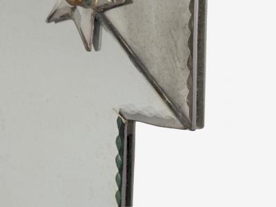 Art Deco Style Antique and Beveled Glass Venetian Wall Mirrors 21st C 