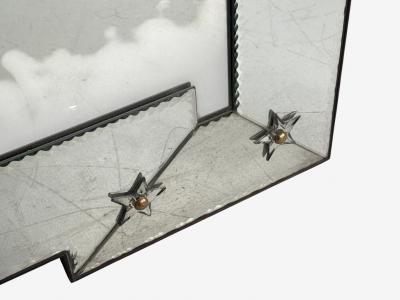 Art Deco Style Antique and Beveled Glass Venetian Wall Mirrors 21st C 