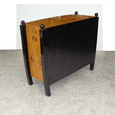 Art Deco Style Burl Cabinet Sideboard Server