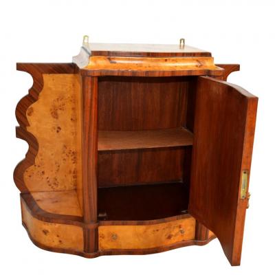 Art Deco Style Burl Hanging Apothecary Cabinet