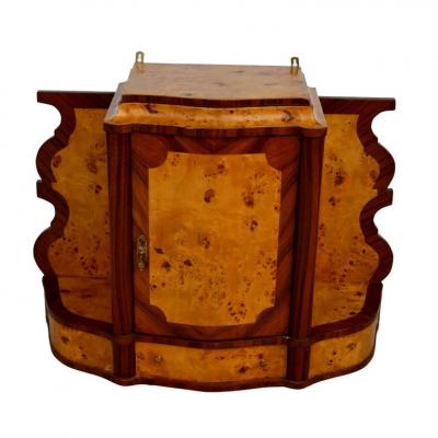 Art Deco Style Burl Hanging Apothecary Cabinet