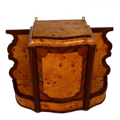 Art Deco Style Burl Hanging Apothecary Cabinet