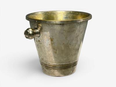 Art Deco Style Champage or Ice Bucket Silverplate France 20th c 