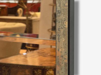 Art Deco Style Eglomise Glass Beveled Mirror Monumental Wall Mirrors 1960s