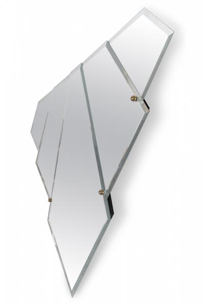 Art Deco Style French Triangular Skyscraper Form Wall Mirror