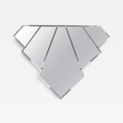Art Deco Style French Triangular Skyscraper Form Wall Mirror